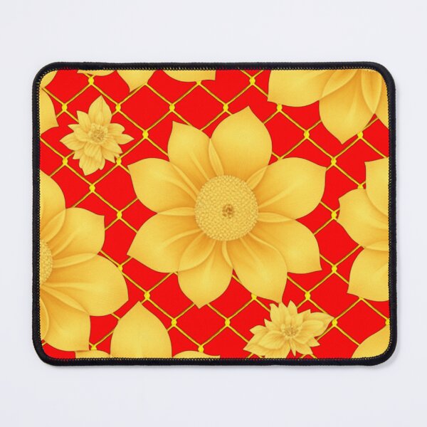 Item preview, Yellow floral fence designed and sold by Roxburylane.