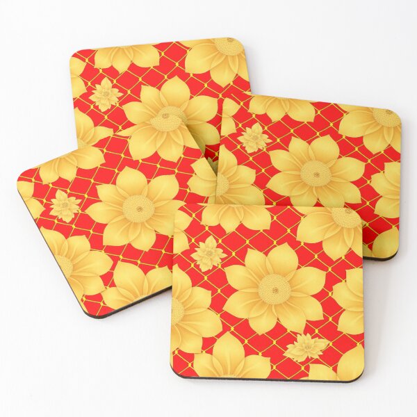 Item preview, Yellow floral fence designed and sold by Roxburylane.