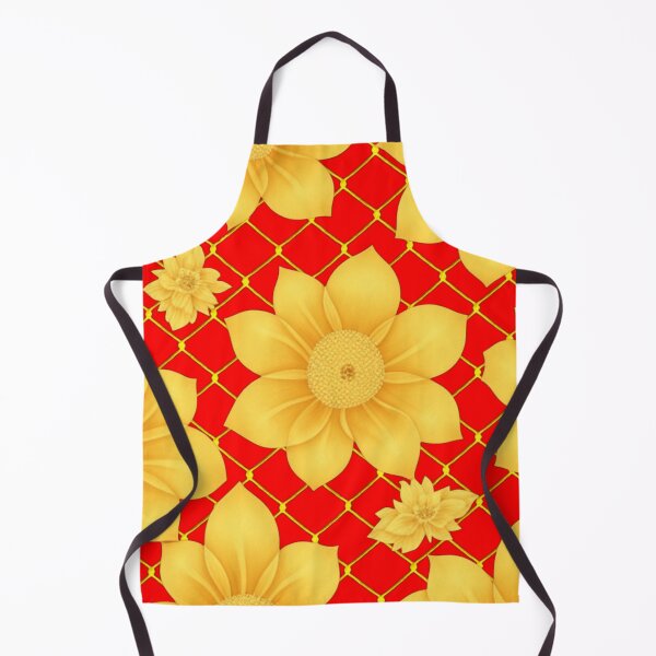 Item preview, Yellow floral fence designed and sold by Roxburylane.