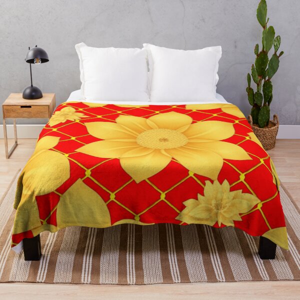 Item preview, Yellow floral fence designed and sold by Roxburylane.