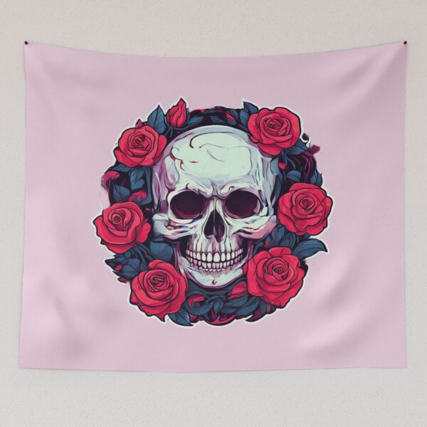 Item preview, Skull and Roses art designed and sold by Planetporridge.