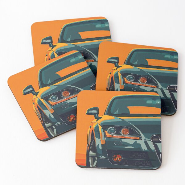 Item preview, Audi sports car in front of an orange background designed and sold by Jerhus.