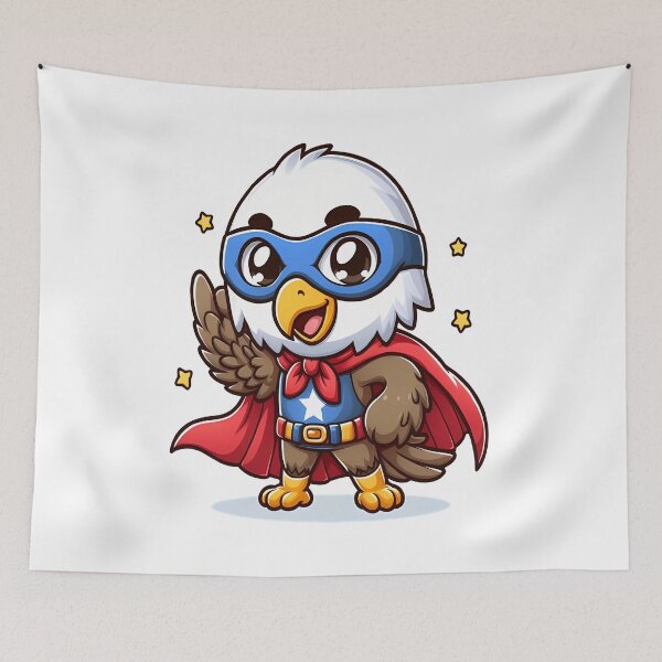 Item preview, Kawaii Eagle: A Superhero Cape designed and sold by Ella_Sketch.