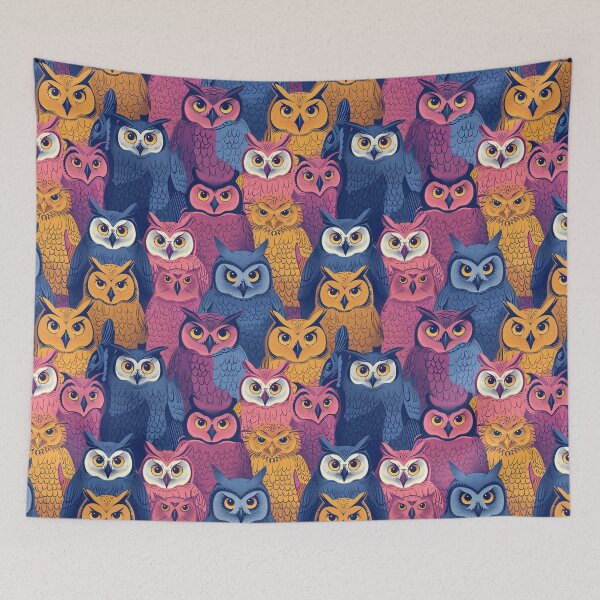 Item preview, Colorfull Enchanted Owls designed and sold by SmallOwlDesign.