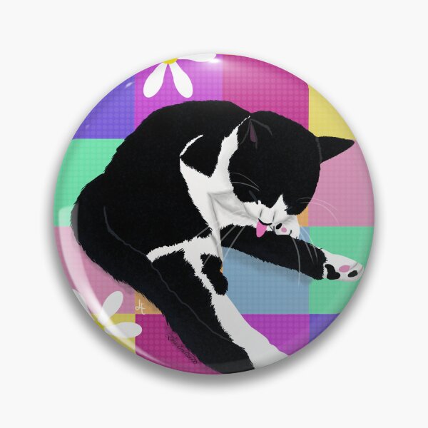Item preview, PAWS: tuxedo cat grooming mat designed and sold by louendicott.