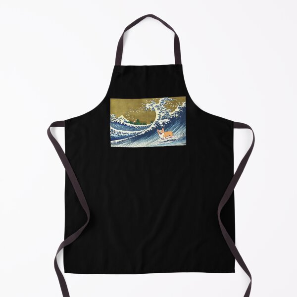 Item preview, Corgi dog surfing The Great Wave designed and sold by ouchmypancreas.