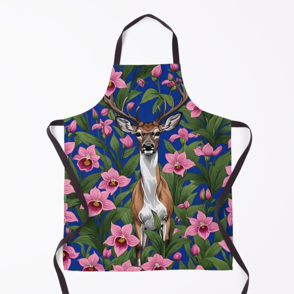 Item preview, New Hampshire White Tailed Deer And Pink Ladys Slipper designed and sold by taiche.