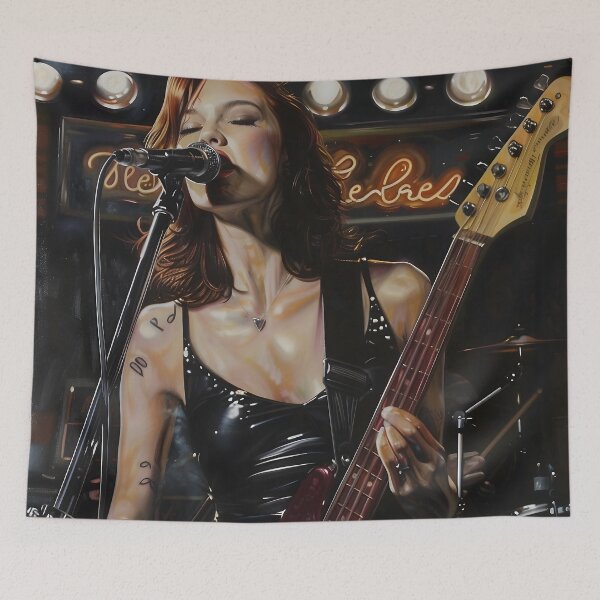 Item preview, Female Rocker Playing a Show designed and sold by dcrc.