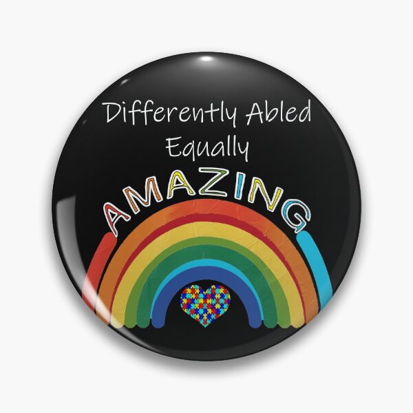 Item preview, Autism Awareness & Support Differently Retro Rainbow Design designed and sold by tamdevo1.