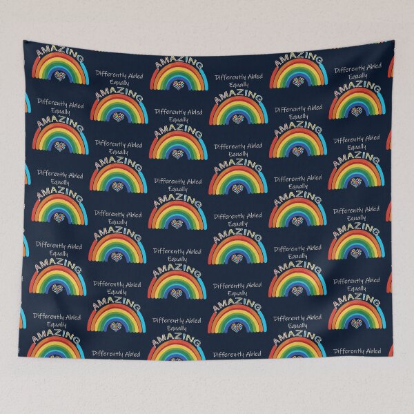 Item preview, Autism Awareness & Support Differently Retro Rainbow Design designed and sold by tamdevo1.