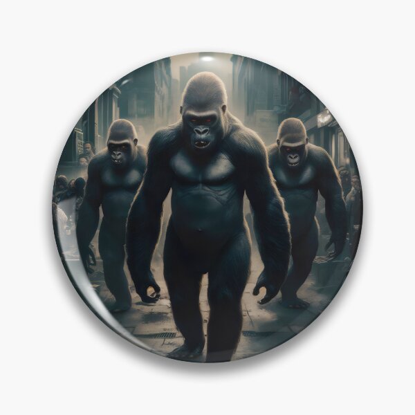 Item preview, Gorillas on the city streets. designed and sold by MyHappyArtShop.