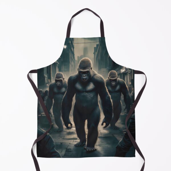 Item preview, Gorillas on the city streets. designed and sold by MyHappyArtShop.