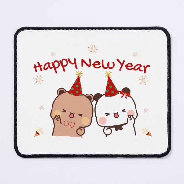 Item preview, Happy New Year DuDu Bear and BuBu Panda designed and sold by Pandety.