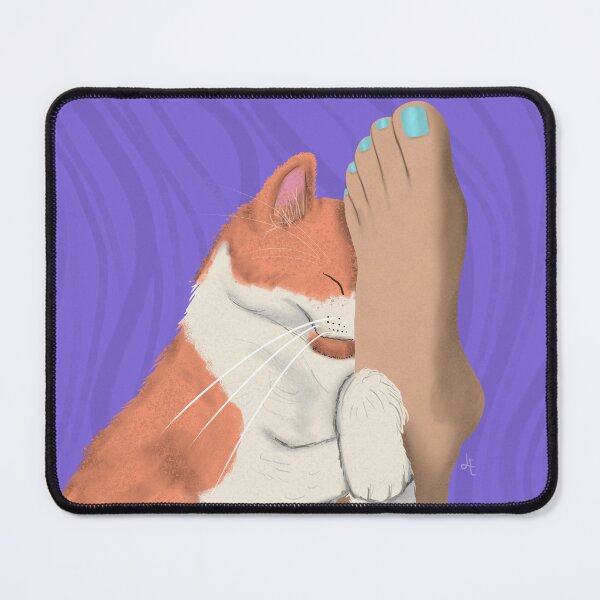 Item preview, PAWS: Marmalade Cat Grooming Mat designed and sold by louendicott.