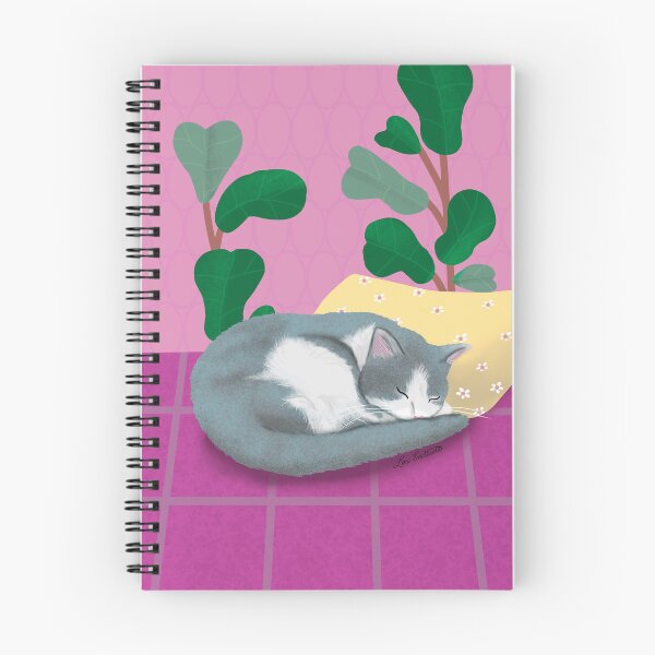 Item preview, PAWS: Grey Cat Daisy Pillow designed and sold by louendicott.