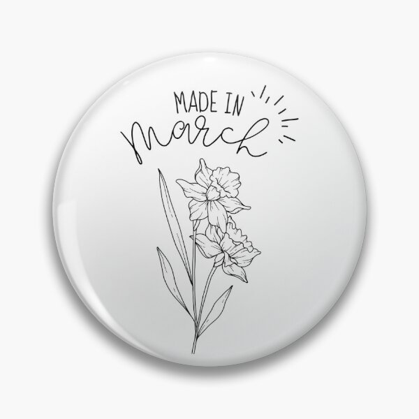 Artikelvorschau, "Made In March" | Narzisse/Jonquile, Geburtsmonatsblume für März | Geburtstagsgeschenke für März entworfen und verkauft von SillyShibas.