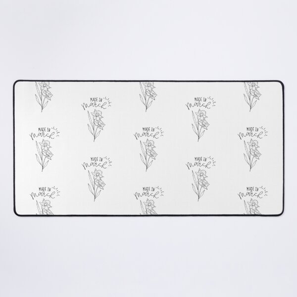 Item preview, "Made In March" | Daffodil/Jonquil March birth month flower | March birthday gifts designed and sold by SillyShibas.