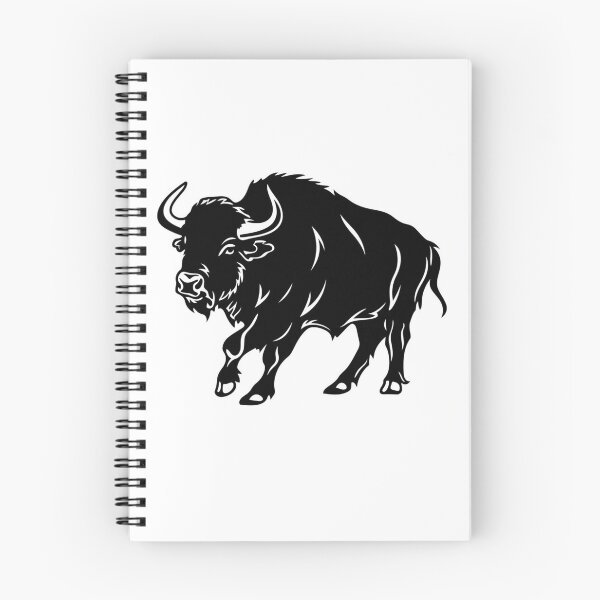 Item preview, Buffalo black and white vector image stomping designed and sold by Neonmountain.
