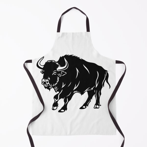 Item preview, Buffalo black and white vector image stomping designed and sold by Neonmountain.