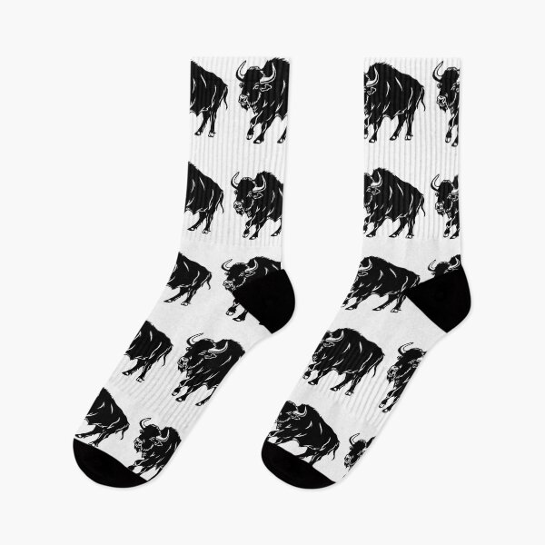Item preview, Buffalo black and white vector image stomping designed and sold by Neonmountain.
