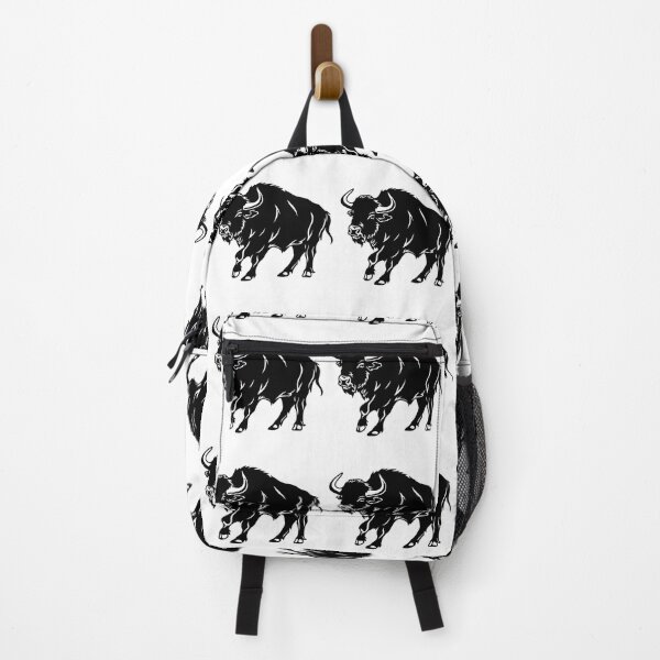Item preview, Buffalo black and white vector image stomping designed and sold by Neonmountain.