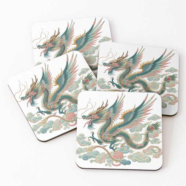 Item preview, embroidery dragon pattern designed and sold by aliraweb.