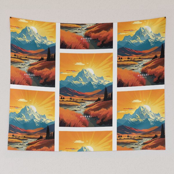 Item preview, Mount Aoraki Alpine Majesty designed and sold by NeuralVibe.
