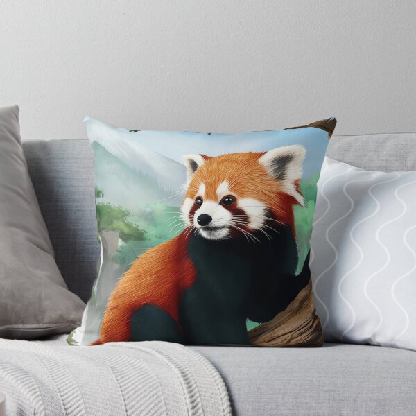 Item preview, Panda rojo, vida silvestre vibrante y arte inspirado en la naturaleza designed and sold by WILDEVIOLET.