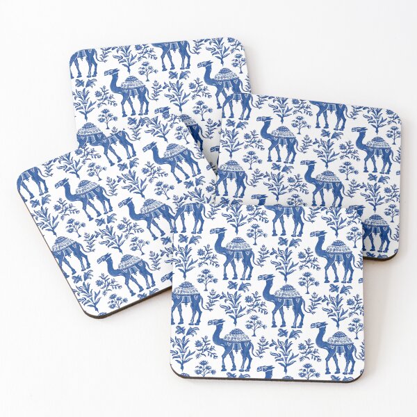 Item preview, Indian block print camels and flowers designed and sold by SmarterThingz.
