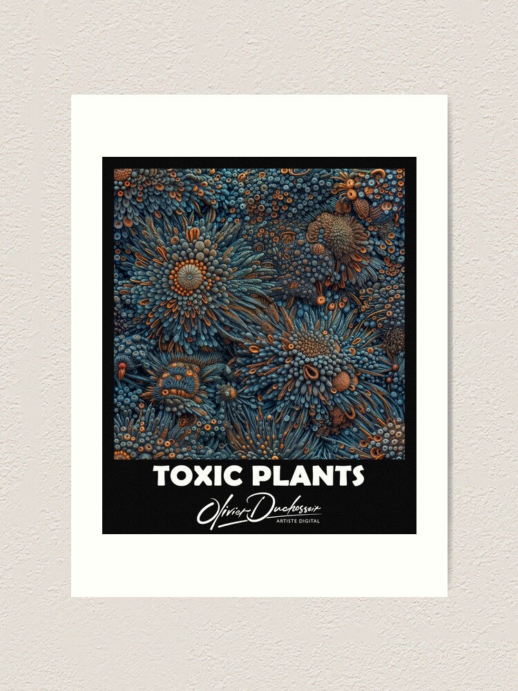 Aperçu 1 sur 3. Impression artistique avec l'œuvre Toxic plant 71 créée et vendue par oduchossoir.