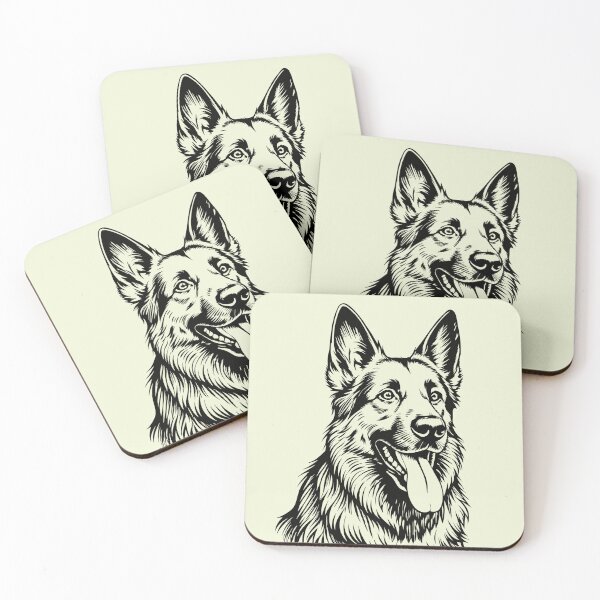 Item preview, German Shepherd Essence: A Line Art Tribute designed and sold by Pickmash.