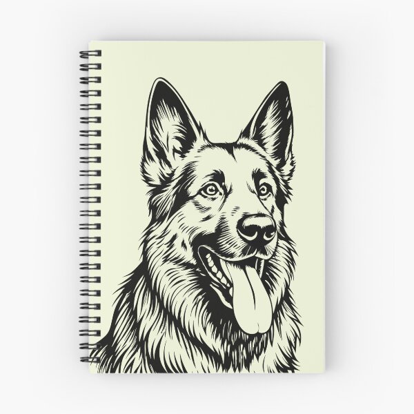 Item preview, German Shepherd Essence: A Line Art Tribute designed and sold by Pickmash.