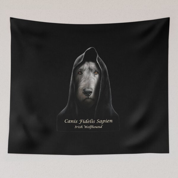 Item preview, Irish Wolfhound in hooded robe designed and sold by Iiswaz.