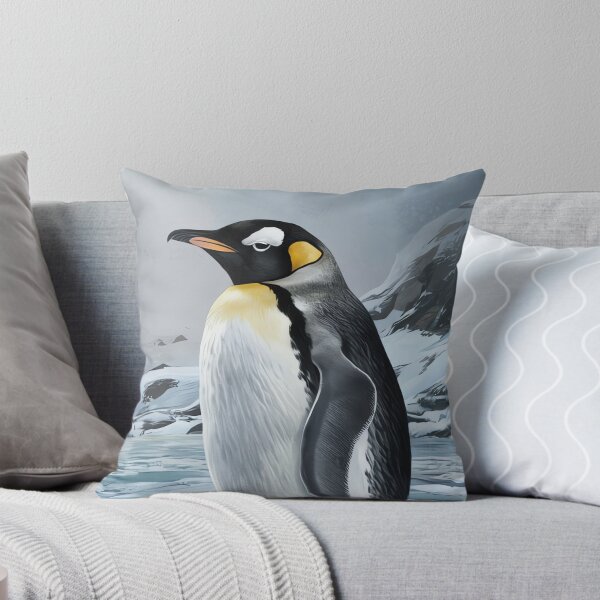 Aperçu de l'œuvre Majestic Penguin, amoureux de la faune et de la nature de l'Antarctique créée et vendue par WILDEVIOLET.