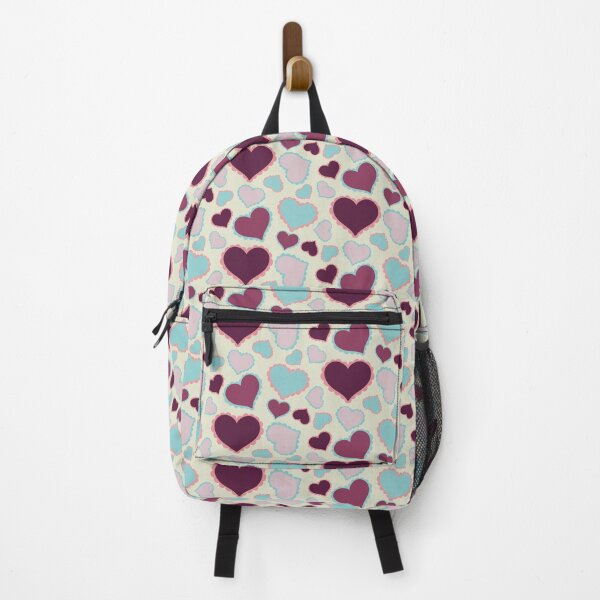 Item preview, Retro Hearts Pattern in Cool Colors designed and sold by AloraDawnEve.