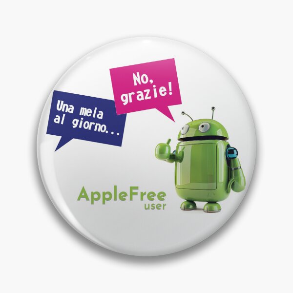 Item preview, Una mela al giorno - AppleFree - Android robot - IT version designed and sold by ForNext.