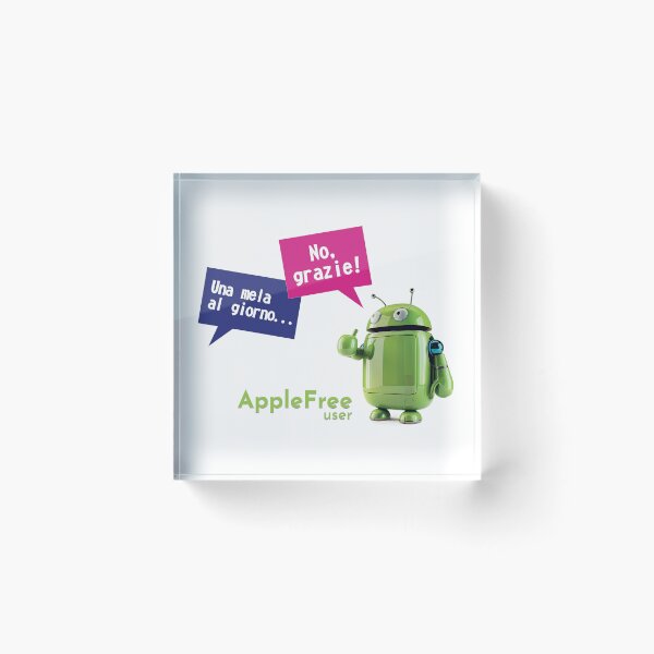 Item preview, Una mela al giorno - AppleFree - Android robot - IT version designed and sold by ForNext.