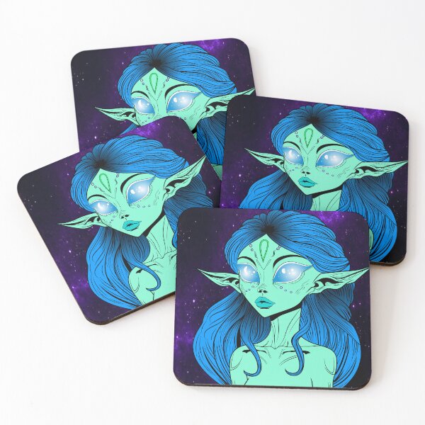 Item preview, alien girl with huge blue eyes designed and sold by jhessyvector.