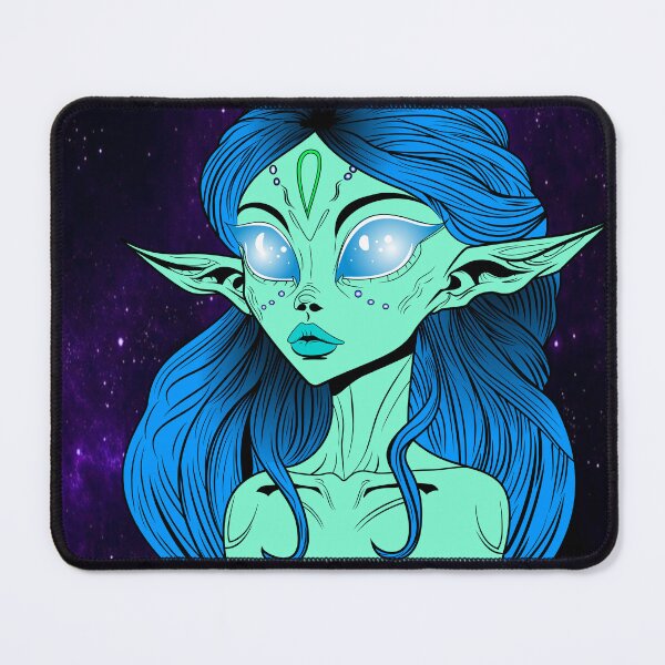 Item preview, alien girl with huge blue eyes designed and sold by jhessyvector.