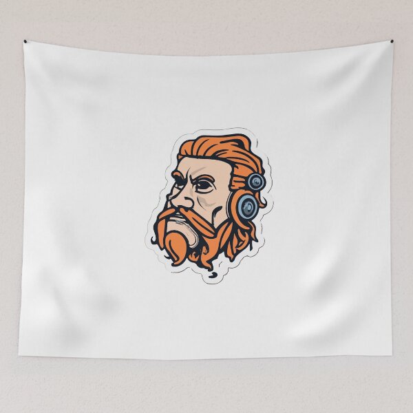 Item preview, Redhead Viking Warrior - Nordic Style Illustration designed and sold by NiftyWrx.