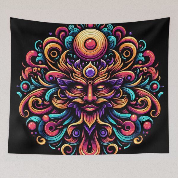 Item preview, Mystical Radiance,A vibrant and colorful abstract artwork designed and sold by aminz4.