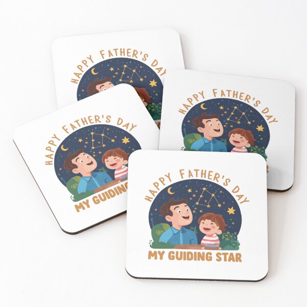 Item preview, Guiding Star Dad - Heartwarming Father's Day Stargazing Illustration designed and sold by HahaHandlesHub.