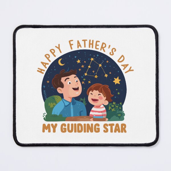 Item preview, Guiding Star Dad - Heartwarming Father's Day Stargazing Illustration designed and sold by HahaHandlesHub.