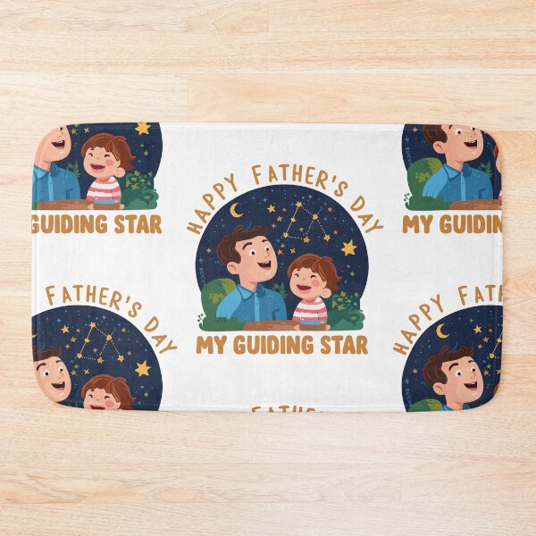 Item preview, Guiding Star Dad - Heartwarming Father's Day Stargazing Illustration designed and sold by HahaHandlesHub.
