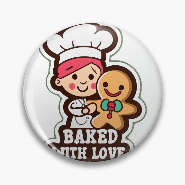 Item preview, Redhead Baker and Gingerbread Man - Baked with Love designed and sold by NiftyWrx.
