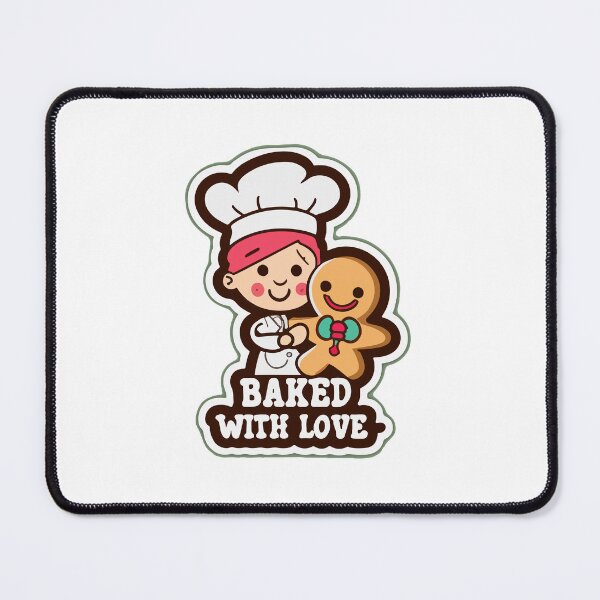 Item preview, Redhead Baker and Gingerbread Man - Baked with Love designed and sold by NiftyWrx.