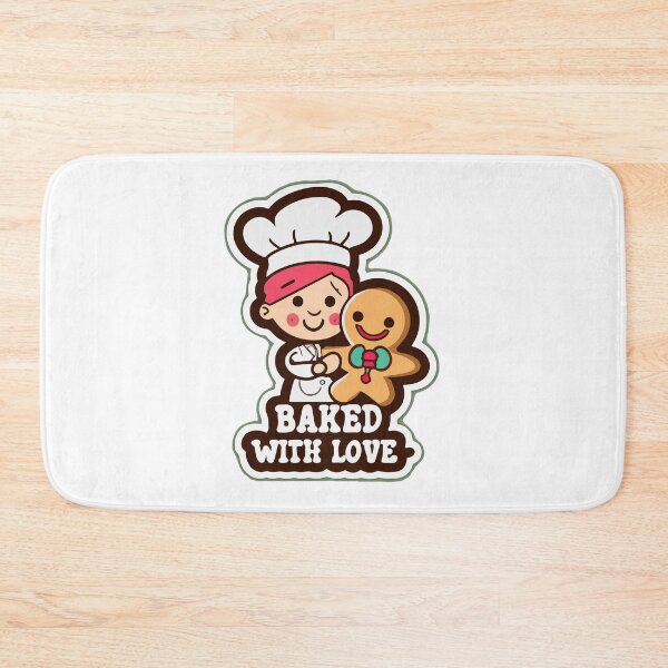Item preview, Redhead Baker and Gingerbread Man - Baked with Love designed and sold by NiftyWrx.