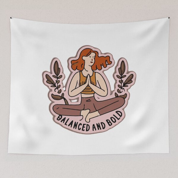Item preview, Redhead in Yoga Pose - Balanced and Bold Illustration designed and sold by NiftyWrx.
