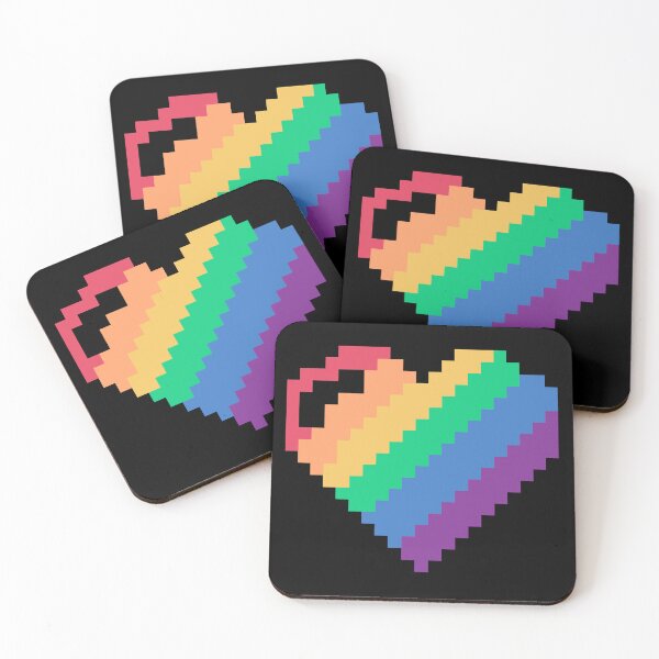 Item preview, Rainbow Pixel Heart Game designed and sold by xMorfina.