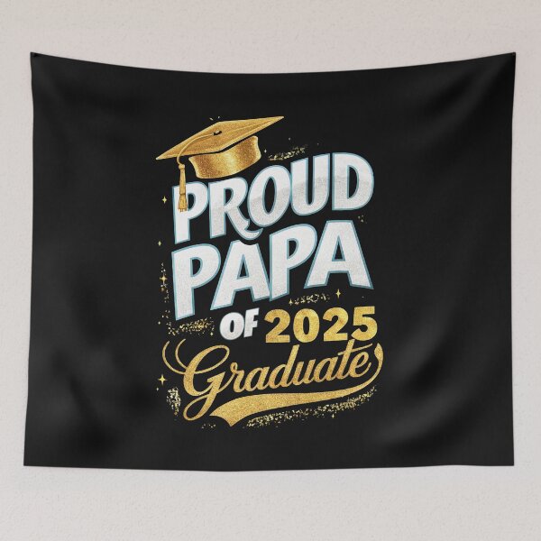 Item preview, Proud PAPA of Graduate 2025 Black designed and sold by Buyfastcart.